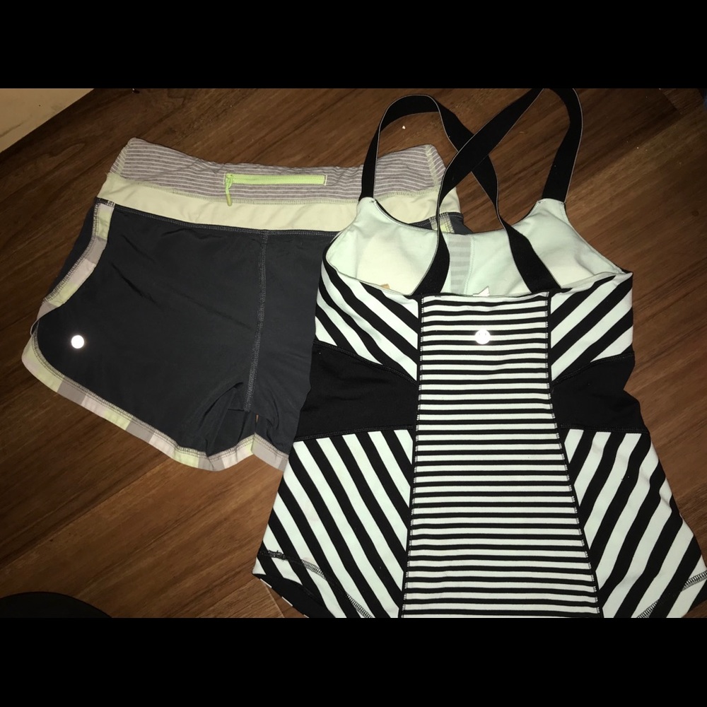 Size 6 Lululemon, shorts & tank
